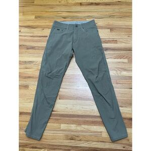 Kuhl Revolvr Men's 32 Brown Pant Cotton Chino Canvas Stretch Skinny Leg Outdoor